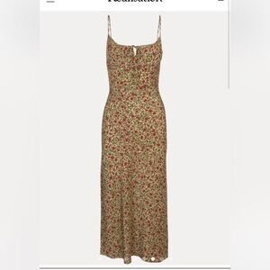 Realisation Par Alba Dress with Red and Cream Floral Design